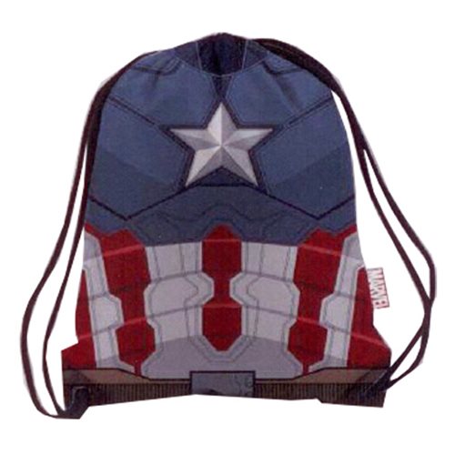 Marvel Comics Civil War Armor Captain America Drawstring Cinch Backpack